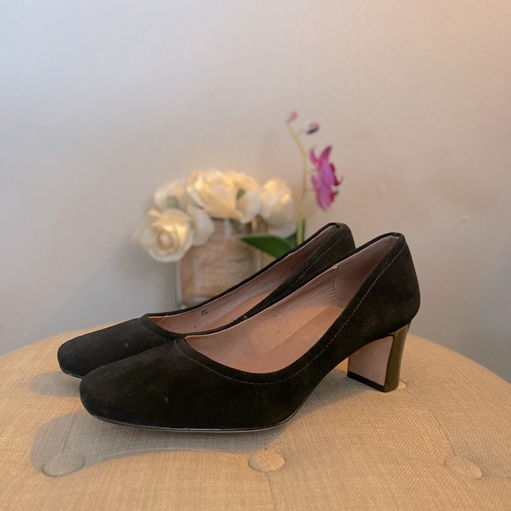Donald J Pliner Black Suede Shoes - Size 6.5 - Picture 7 of 11